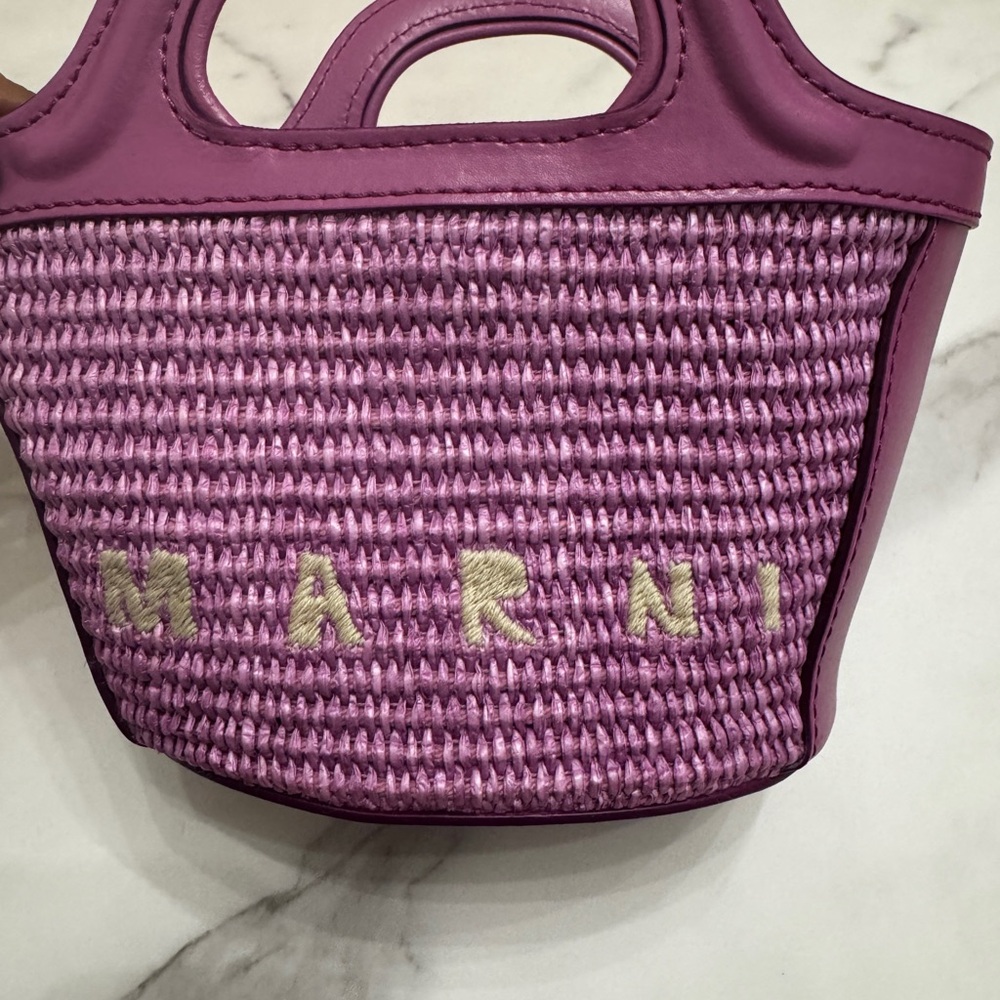 Marni Pink Woven Mini Bag